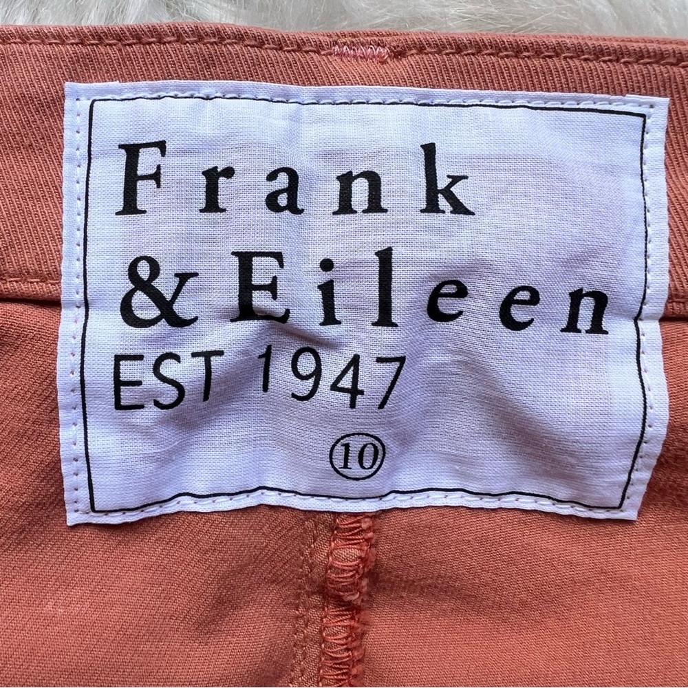 NEW Frank & Eileen BLACK-ROCK Utility Pant Sz 10 ITALIAN PEACHED TWILL Pumpkin - Picture 4 of 16